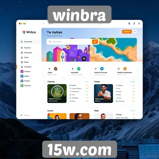 Explorando a interface do usuário do site Winbra